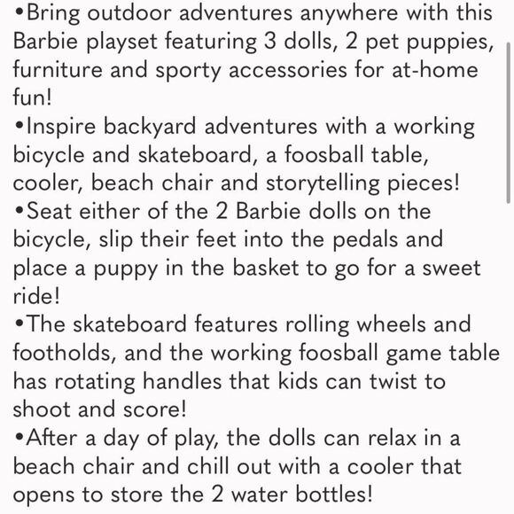 Barbie 12.7" Backyard Fun Playset Build-up Doll pink - Picture 6 of 7